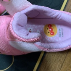 スニーカー 靴 シューズ アンパンマン　ピンク　女の子　moonstar ）18EE（試着のみ)の画像