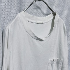 【GU ジーユー】メンズ Tシャツ 半袖 カットソー M 白 ホワイト ゆったり 着心地良いの画像