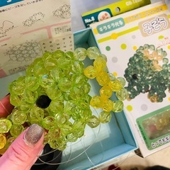 クリアビーズ　子ぞう　作りかけ(頭完成)　の画像