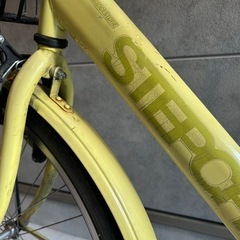 シティサイクル 黄色　ブリヂストン　ステップクルーズ　カゴサドル新品の画像