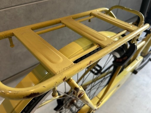 シティサイクル 黄色 ブリヂストン ステップクルーズ カゴサドル新品