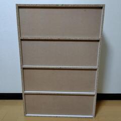 美品　ニトリCD　DVD 　本棚　収納棚　4段　ワイド　ホワイトの画像
