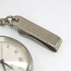 動作品 MANAS クオーツ式懐中時計 3針 オープンフェイス ローマンインデックス チェーン社外品 25年8月電池交換 札幌市 清田区 平岡の画像