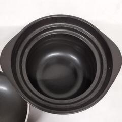 華月大黒鍋 萬古焼 土鍋 電子レンジ専用 炊飯 土鍋 0805-011の画像