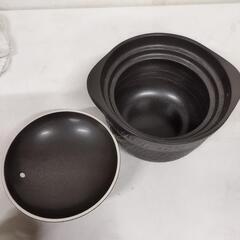 華月大黒鍋 萬古焼 土鍋 電子レンジ専用 炊飯 土鍋 0805-011の画像