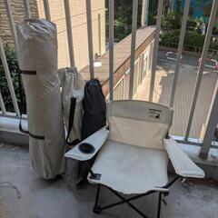 オーニングテント（4人用）+キャンプチェア3脚の画像