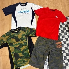まとめて✴︎adidasシャツ、短パン１５０.１６０の画像