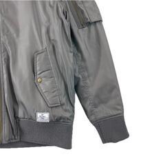 美品 ROXY ロキシー リバーシブルMA-1 ブランドロゴ 秋冬 AW フライトジャケット ポリエステル グレー レディース ボンバージャケット【古着】【中古】【送料無料】の画像