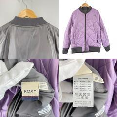 美品 ROXY ロキシー リバーシブルMA-1 ブランドロゴ 秋冬 AW フライトジャケット ポリエステル グレー レディース ボンバージャケット【古着】【中古】【送料無料】の画像