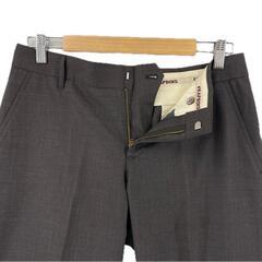 美品 FRAPBOIS フラボア 無地 オールシーズン ワイドパンツ ウール チャコールグレー メンズ 2【古着】【中古】【送料無料】の画像