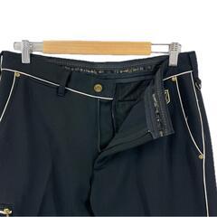 美品 EDWIN GOLF エドウィンゴルフ ゴルフウェア ライン オールシーズン トラックパンツ ポリエステル ブラック メンズ L サイドラインパンツ【古着】【中古】【送料無料】の画像