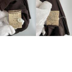 美品 sun valley サンバレー 無地 オールシーズン 長袖シャツ コットン ブラウン レディース M ドルマンスリーブ　バンドカラーシャツ【古着】【中古】【送料無料】の画像