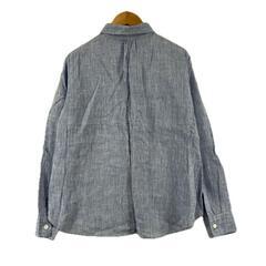 美品 FRAMeWORK フレームワーク 無地 春夏 SS 長袖シャツ 麻 ライトブルー レディース【古着】【中古】【送料無料】の画像