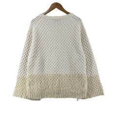 美品 TORRAZZO DONNA トラッゾドンナ 無地 秋冬 AW 長袖ニット アクリル/ナイロン アイボリー レディース【古着】【中古】【送料無料】の画像