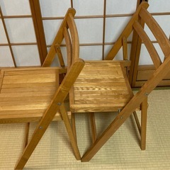 折りたたみ 椅子　2脚の画像