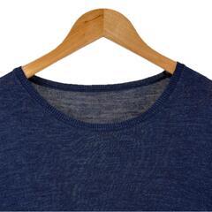 美品 Spick and Span スピックアンドスパン 無地 春夏 SS カットソー レーヨン ネイビー レディース 七分丈【古着】【中古】【送料無料】の画像