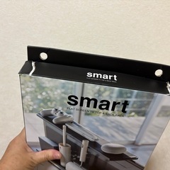 未使用品。山崎実業(Yamazaki) テレビ上&裏ラック ワイド ブラックsmartの画像