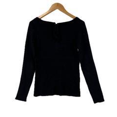 美品 JOURNAL STANDARD L'ESSAGE ジャーナルスタンダード レサージュ 無地 秋冬 AW 長袖ニット レーヨン ブラック レディース【古着】【中古】【送料無料】の画像