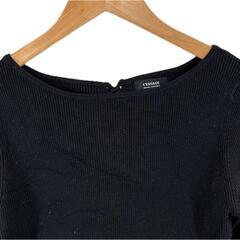 美品 JOURNAL STANDARD L'ESSAGE ジャーナルスタンダード レサージュ 無地 秋冬 AW 長袖ニット レーヨン ブラック レディース【古着】【中古】【送料無料】の画像