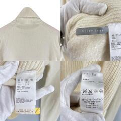 美品 theory luxe セオリーリュクス タートルネック 無地 秋冬 AW 長袖ニット カシミヤ オフホワイト レディース 38 カシミヤ100%【古着】【中古】【送料無料】の画像