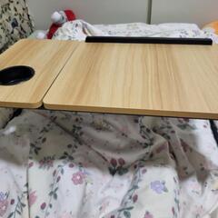 折りたたみ式ベッドサイドテーブル（原木色）★ほぼ未使用★引き取り希望【8月中】の画像
