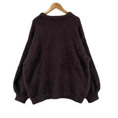 美品 Helm ヘルム 無地 秋冬 AW 長袖ニット ポリエステル ブラウン レディース L セーター【古着】【中古】【送料無料】の画像