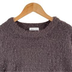 美品 Helm ヘルム 無地 秋冬 AW 長袖ニット ポリエステル ブラウン レディース L セーター【古着】【中古】【送料無料】の画像