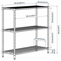 IKEA OMAR オマル シェルフユニット（亜鉛メッキ）★2年前購入・解体不要でそのまま引き取り歓迎の画像