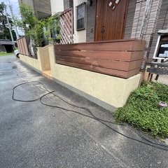 塀の高圧洗浄をしました！