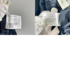 美品 innowave イノウェーブ ガウチョパンツ ストライプ 秋冬 AW ワイドパンツ ポリエステル ダークネイビー レディース M ワイドレッグ　ピンストライプ【古着】【中古】【送料無料】の画像