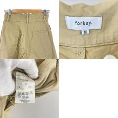 美品 Falksy フォルクシー ハイウエストツータックワイドテーパードチノパンツ 無地 オールシーズン ワイドパンツ コットン ベージュ レディース M【古着】【中古】【送料無料】の画像