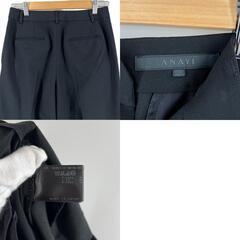 美品 ANAYI アナイ 無地 オールシーズン スラックス ポリエステル ブラック レディース 38 クロップドパンツ【古着】【中古】【送料無料】の画像