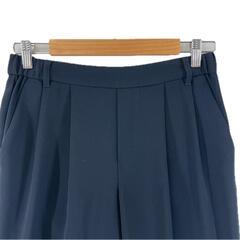 美品 ノーブランド  スリムスラックス 無地 春夏 SS スラックス ポリエステル ダークネイビー メンズ 38【古着】【中古】【送料無料】の画像