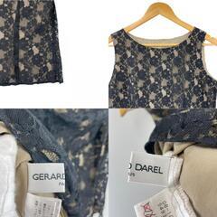 美品 GERARD DAREL ジェラールダレル ノースリーブ レース 春夏 SS ブラウス ナイロン ブラック レディース【古着】【中古】【送料無料】の画像