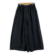 美品 JOURNAL STANDARD ジャーナルスタンダード 無地 オールシーズン ワイドパンツ リネン ブラック レディース 36【古着】【中古】【送料無料】の画像