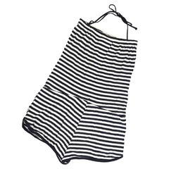H&M❤オールインワン　チューブトップ　ショートパンツ　ボーダー　XSサイズの画像