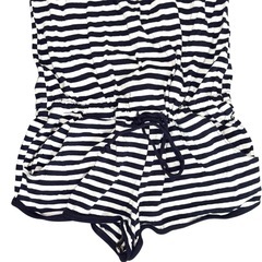 H&M❤オールインワン　チューブトップ　ショートパンツ　ボーダー　XSサイズの画像