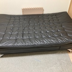 ソファ、黒、大型の画像
