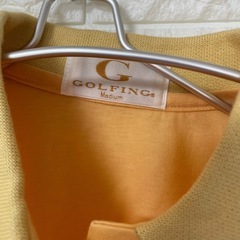 GOLFING 長袖ポロシャツ Medium オレンジ色の画像