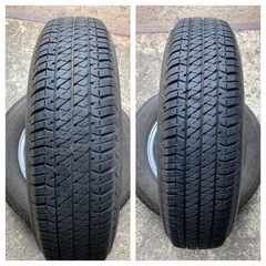 タイヤ アルミホイール 4本セット175/80R16 ブリジストン デューラー DUELER H/T JB64 JB23 JA11 JA12 ジムニー バリ山 2021年製の画像