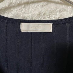 anySiS ネイビー リブニットワンピース Mサイズの画像