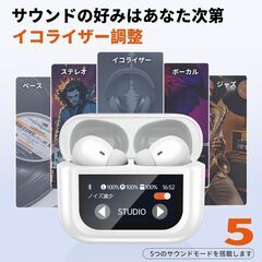 ワイヤレスイヤホン bluetoothイヤホン ブルートゥースイヤホン Bluetooth5.4 接続瞬時 Hi-Fi ノイズキャンセリング ANC搭載 ぶるーとぅーす 片耳 両耳 Type-C 急速充電の画像