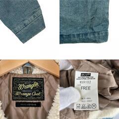 極美品 Wrangler ラングラー 無地 秋冬 AW その他アウター コットン ブルー メンズ F デニムボアコート【古着】【中古】【送料無料】の画像