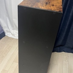 木目ブラックのカラーボックスの画像