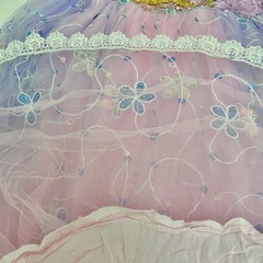 ラプンツェル風のドレス　プリンセスドレス　130サイズ　中古　の画像