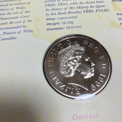 ★訳あり　ダイアナ妃 記念5ポンドコインroyal mint ロイヤルミントの画像
