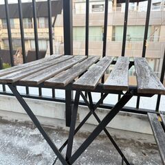 テーブル+椅子セット　変色あり　無料渡し　寺田町付近の画像