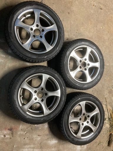 中古ホイール スタドレス（195/55R16）付き　EURO design 中古ホイール 16インチ