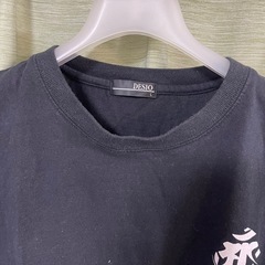 Tシャツ DESIO 黒 L 和柄　バックプリント ブラックtシャツ サイズLの画像