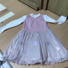 110サイズ ノースリーブドレスとシャツセットの画像